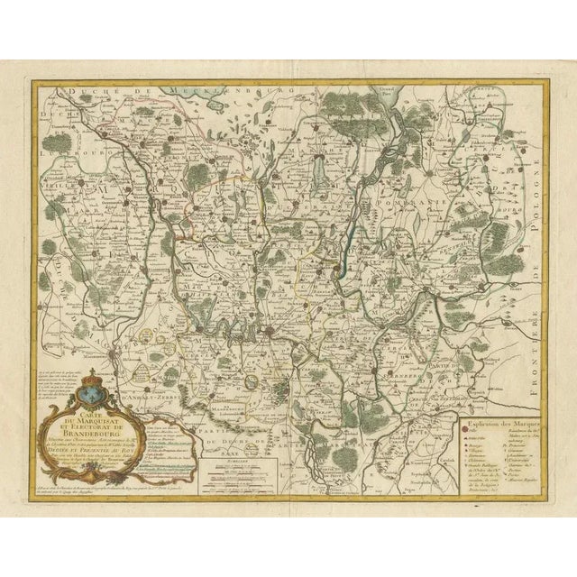 Map of the Margraviate and Electorate of Brandenburg by De Beaurain, 1750 For Sale - Image 9 of 10