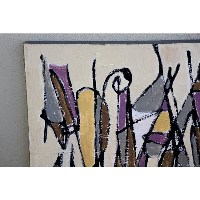 A nice large 36 x 48 inch acrylic on canvas by the noted San Diego Artist Kenneth Joaquin. This piece is signed lower...