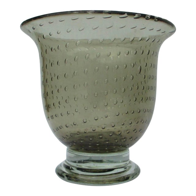 Italian Bubble Art Glass Urn For Sale