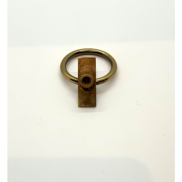 Baker Furniture Company Baker Antique Brass Pull Ring For Sale - Image 4 of 5