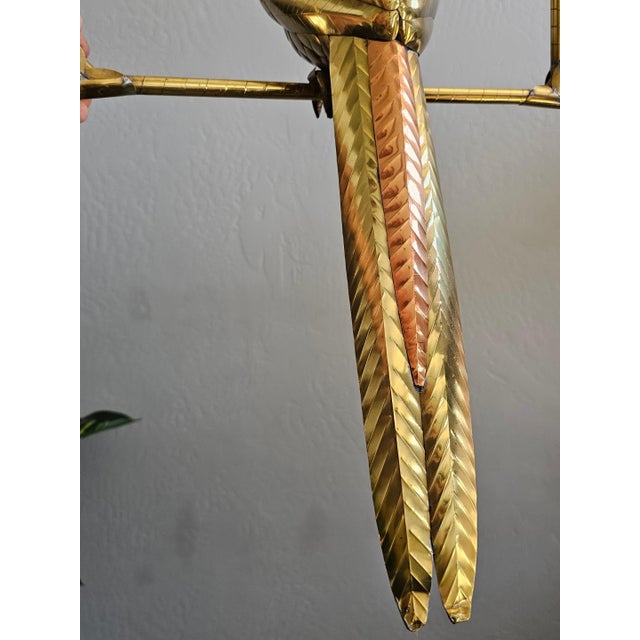 1970s Sergio Bustamante Style Brass and Copper Parrot on Stand For Sale In Los Angeles - Image 6 of 12