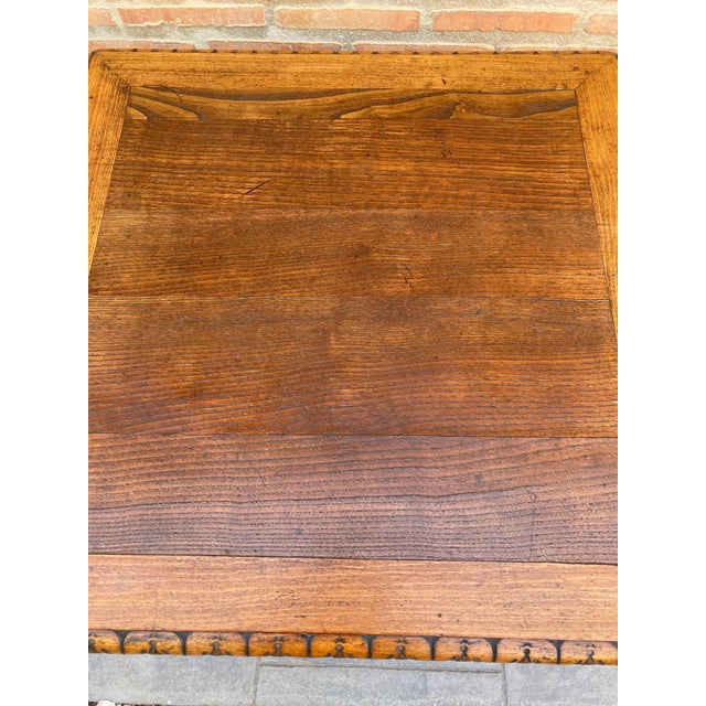 Mid 20th Century Carved Square Walnut Side Table Louis Philippe Style For Sale - Image 11 of 18