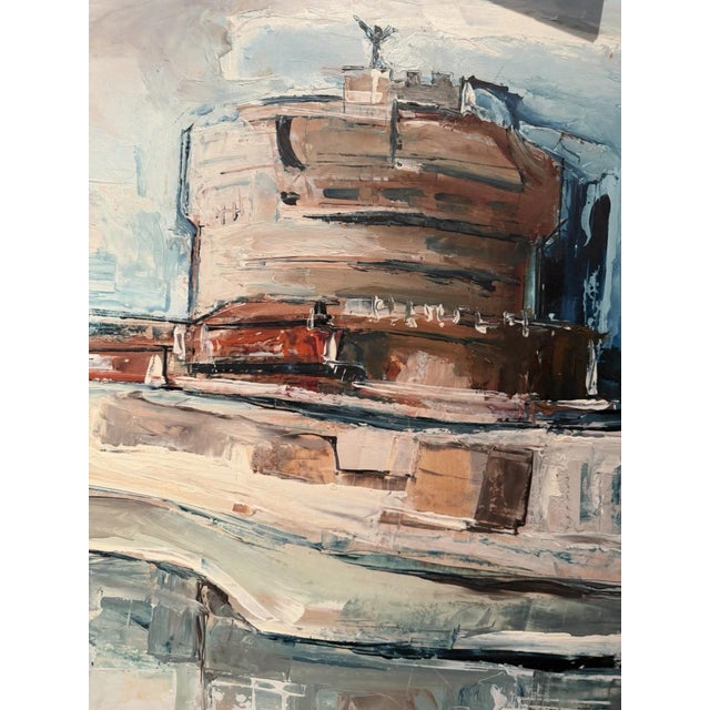 Probably Vargg Hans, Castel Sant'angelo St. Peter's Basilica, 1965, Oil on Board For Sale - Image 7 of 13