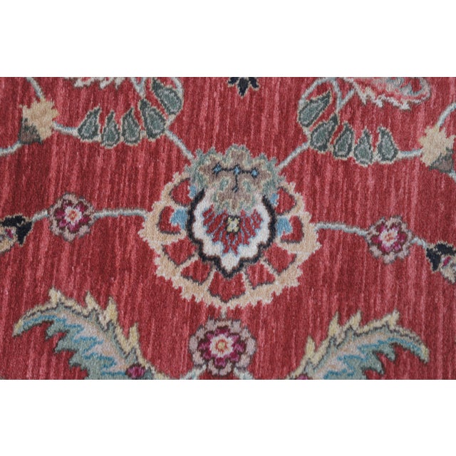 Karastan Ashara 100% Wool Red Agra Acanthus Palmette 549 Area Rug Carpet 6' X 9' For Sale - Image 11 of 14