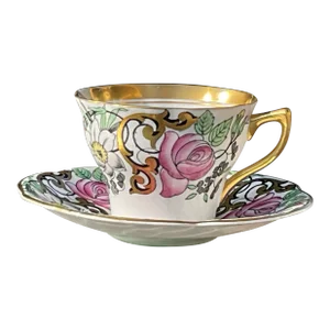 Circa 1940 Rosina Hand Painted Tea Cup and Saucer