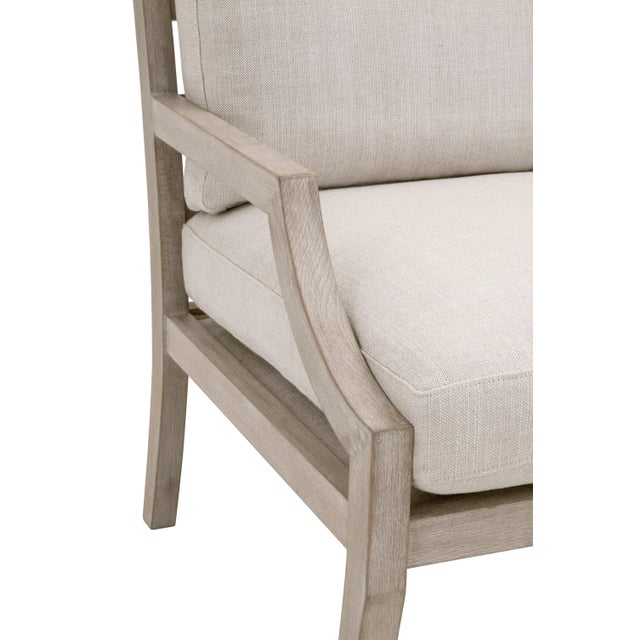 Stratton Beech & Linen Club Chair For Sale - Image 4 of 8