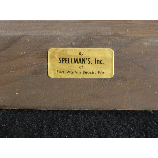Wood Vintage Impressionist Style Scenery Oil Painting by Baker 1967 Framed by SPELLMAN's Inc., Fort Walton Beach, Flo. For Sale - Image 7 of 7
