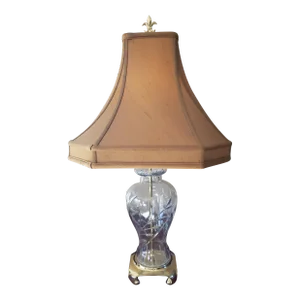 Chinoiserie Cut Glass Ginger Jar Table Lamp