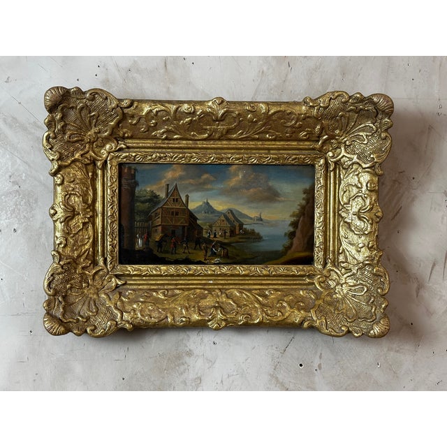 Landscape Composition, 18th Century, Oil Painting on Panel, Framed For Sale - Image 12 of 12