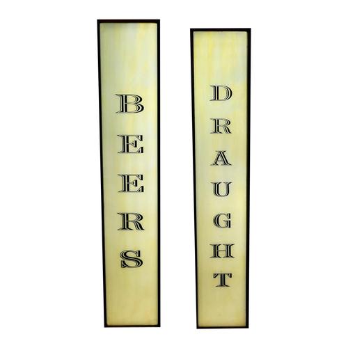 Large Opaline Glass Pub Signs, 1960, Set of 2 For Sale - Image 12 of 12
