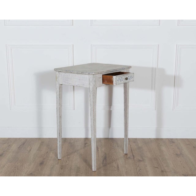Late 19th Century Swedish Painted Console Table with Drawer, circa 1880 For Sale - Image 5 of 11