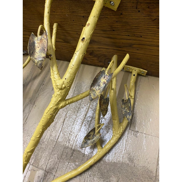 Mid-Century Italian Iron Tole Console and Mirror Set - 2 Pieces For Sale - Image 4 of 13