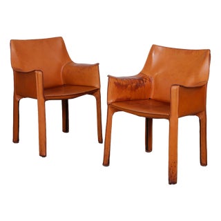 CAB 413 Armchairs attributed to Mario Bellini for Cassina, 1970, Set of 2 For Sale