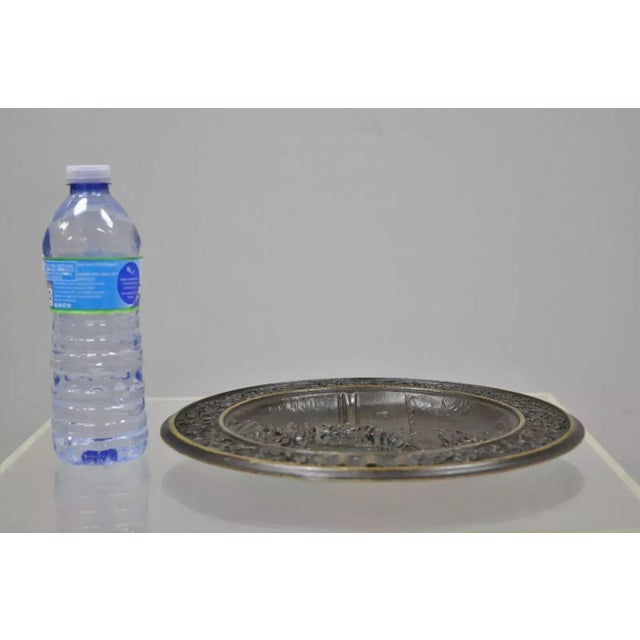 Bronze King Umberto Visiting Cholera Hospital Naples 1884 Dish Wall Plaque For Sale - Image 9 of 10