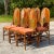 Cinnamon 1970s Vintage Coastal Rattan and Brass Dining Table After Vivai Del Sud For Sale - Image 8 of 9