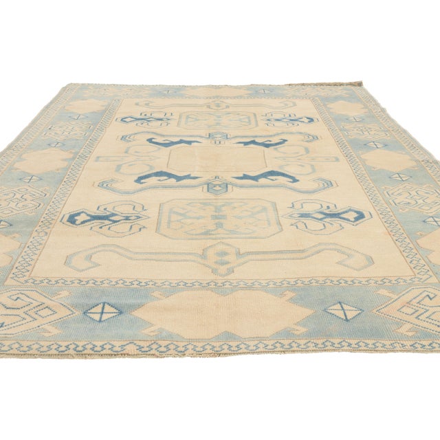 Contemporary Vintage Turkish Oushak Rug, 05'08 X 06'10 For Sale - Image 3 of 10