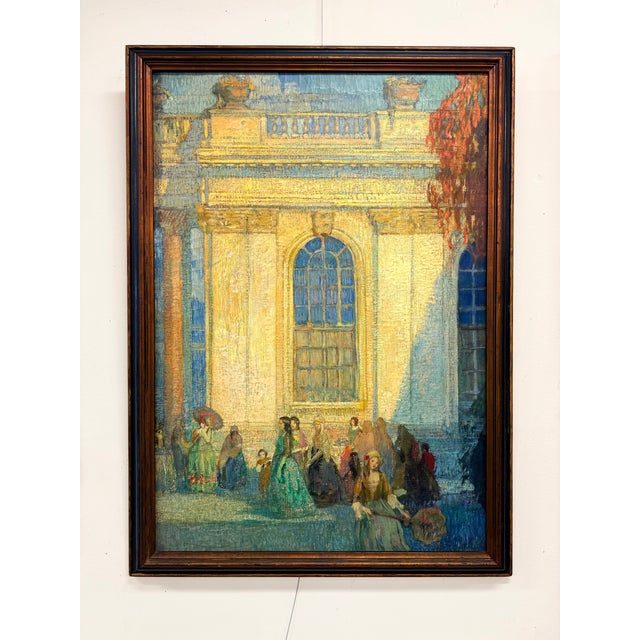 Post Impressionist Signed Original Ettore Caser (1880-1944) Early 20th Century Oil Painting Rare For Sale - Image 3 of 12