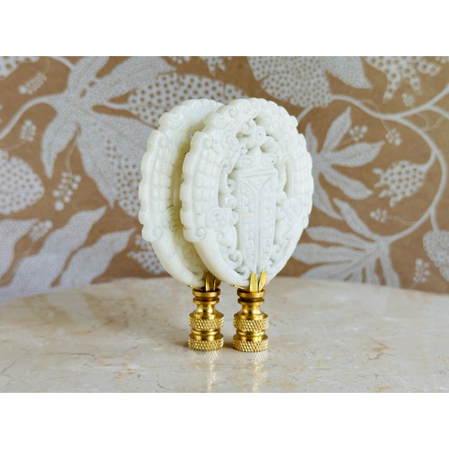 Chinese Cicada Lamp Finials - A Pair For Sale - Image 4 of 7