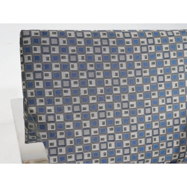 Metal 1970s Vintage Brno Attributed Flat Bar Patterned Cantilever Chair For Sale - Image 7 of 8