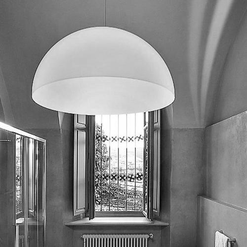 White Sonora 493 Suspension Lamp by Vico Magistretti for Oluce For Sale - Image 3 of 7