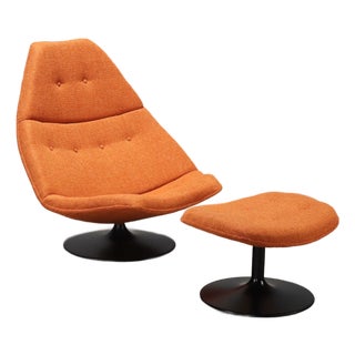 Set of F588 Chair with Ottoman by Geoffrey Harcourt for Artifort For Sale