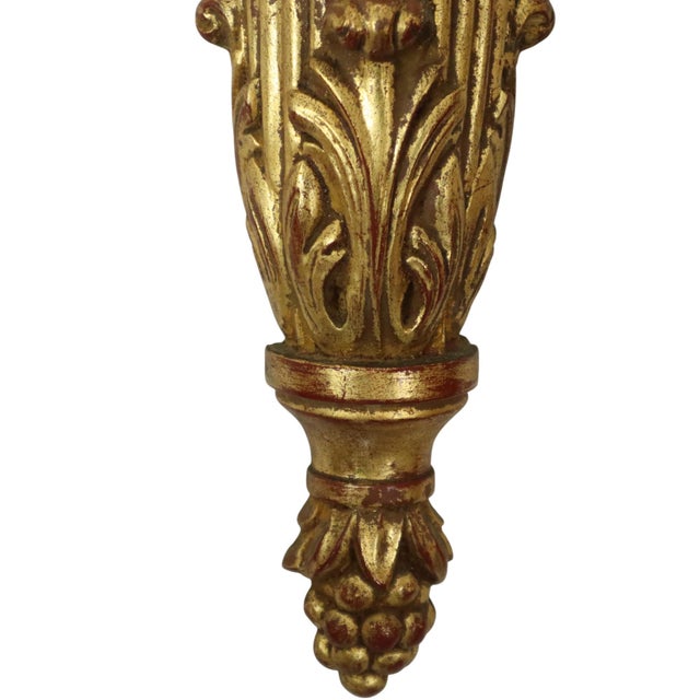 Gilded Baroque Style Mirror with Console, 1960s, Set of 2 For Sale - Image 9 of 18