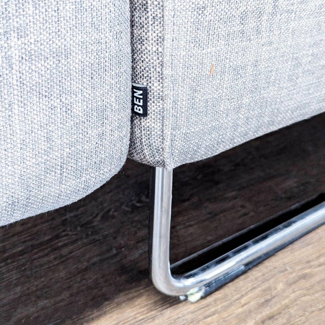 Bensen Canyan Modern Gray Sectional Sofa With Metal Legs For Sale In San Francisco - Image 6 of 7