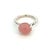 1990s David Yurman Guava Chalcidony Ring Size 7 Sterling Silver Estate For Sale - Image 4 of 5
