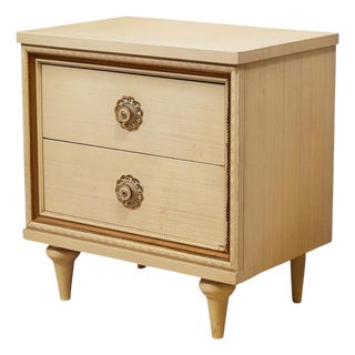 Mid 20th Century Double Drawer Flower Drawer Pull Table For Sale