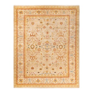 Mogul, One-of-a-Kind Hand-Knotted Area Rug - Yellow, 9' 4" x 11' 8" For Sale