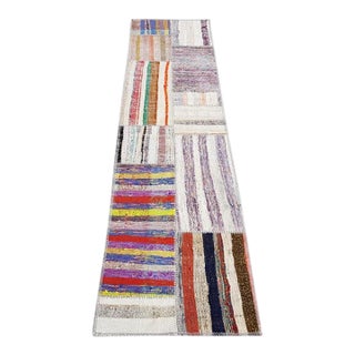 Mid 20th Century Ethnic Handwoven Decorative Wool Runner For Sale