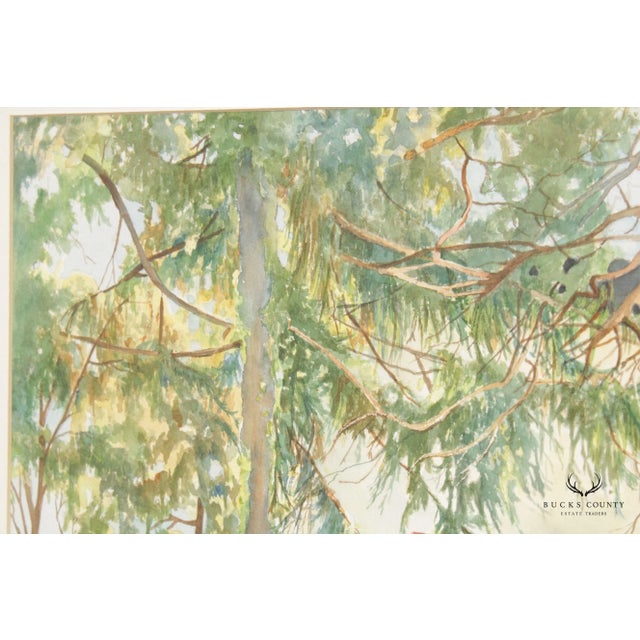 Sandy Busch 'Skrobul House' Watercolor Print, Custom Framed For Sale - Image 11 of 13