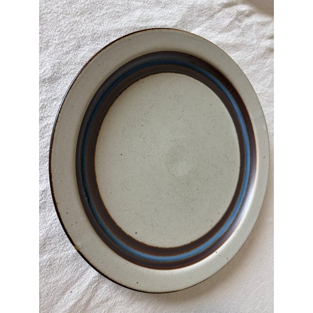 Beautiful brutalist "Horizon" dinnerware plates from the 1970's. These seem to have been purchased originally at two...