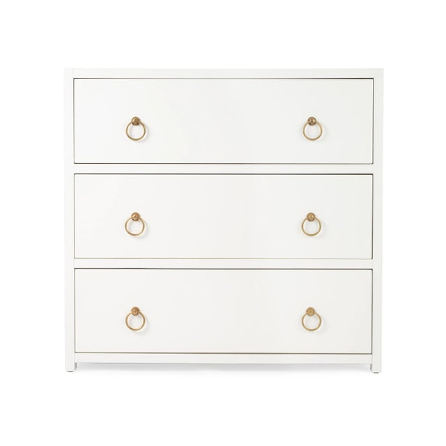 Lark 3 Drawer Dresser, White For Sale - Image 10 of 10