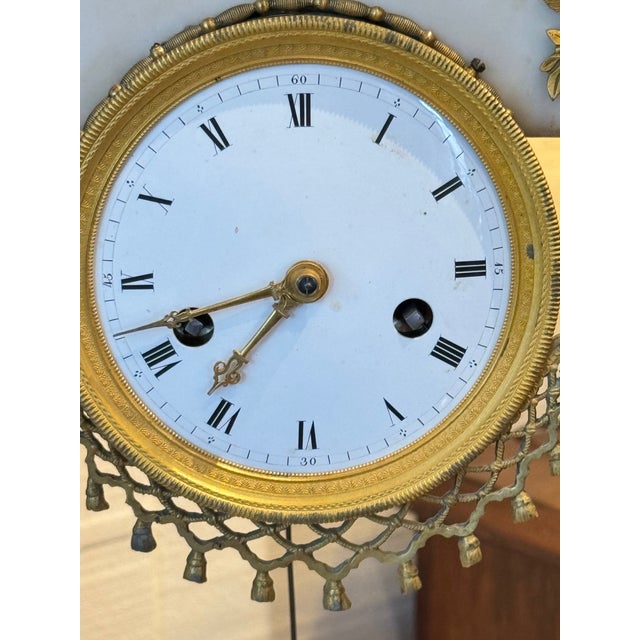 19th Century 19th Century French Empire Style Mantel Clock With Ormolu Mounts For Sale - Image 5 of 9