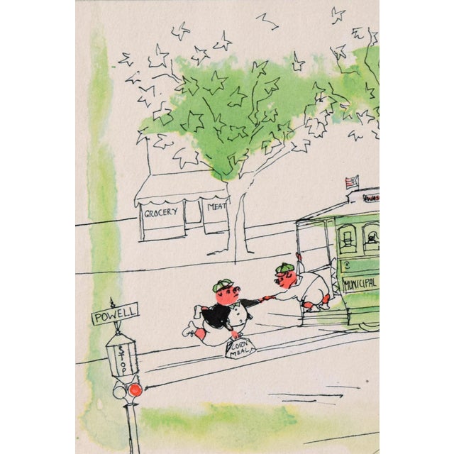 Pigs on a Trolley - Vintage Picture Book Two-Page Spread Illustration by Irene Pattinson For Sale - Image 4 of 11
