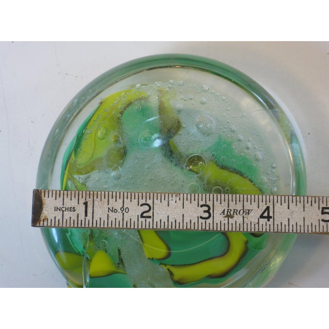 Late 20th Century Paperweight Murano Art Glass Signed: Seguso Mouth Blown Hand Crafted For Sale - Image 16 of 18