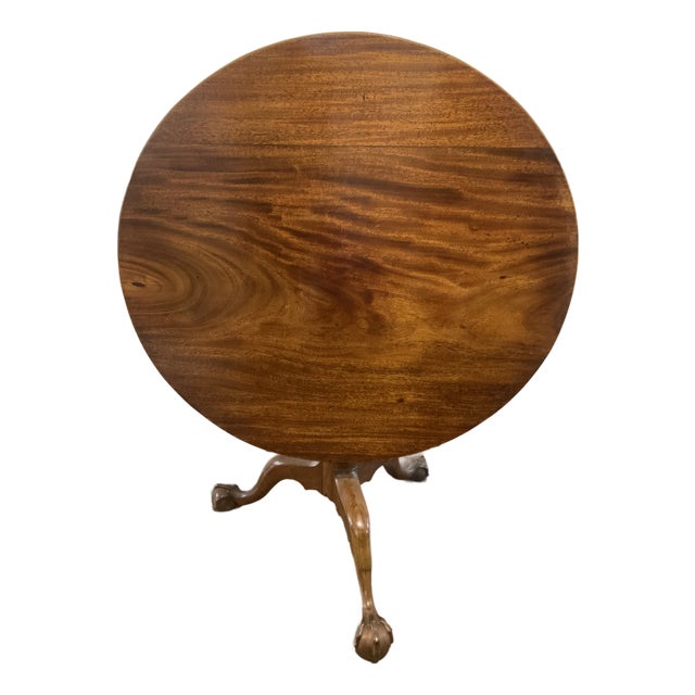 18th Century Chippendale Birdcage Tilt Top Table For Sale