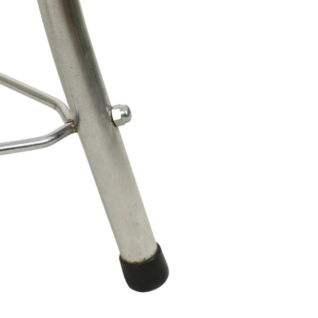 Red Stool in Red Faux Leather and Chrome from Brabantia, 1950s For Sale - Image 8 of 13