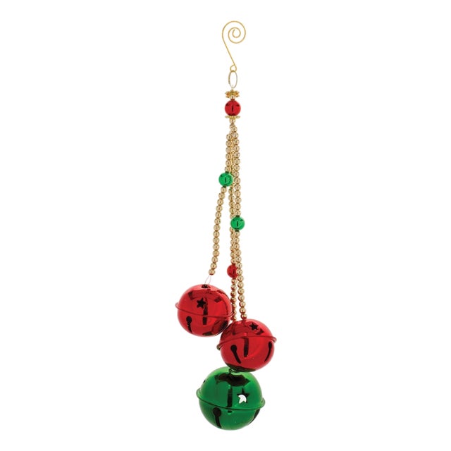 Sleigh Bell Drop Ornament (Set of 6) For Sale