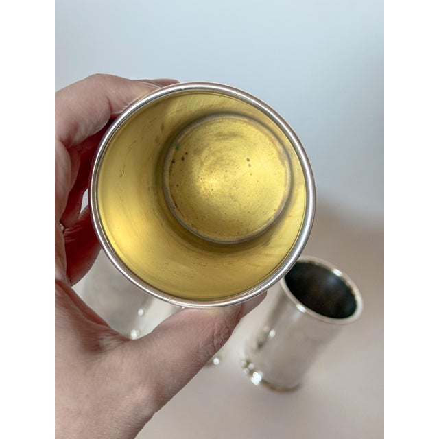 Vintage Silver Plated Mint Julep Cups, Reed & Barton, Set of 4 For Sale - Image 10 of 17