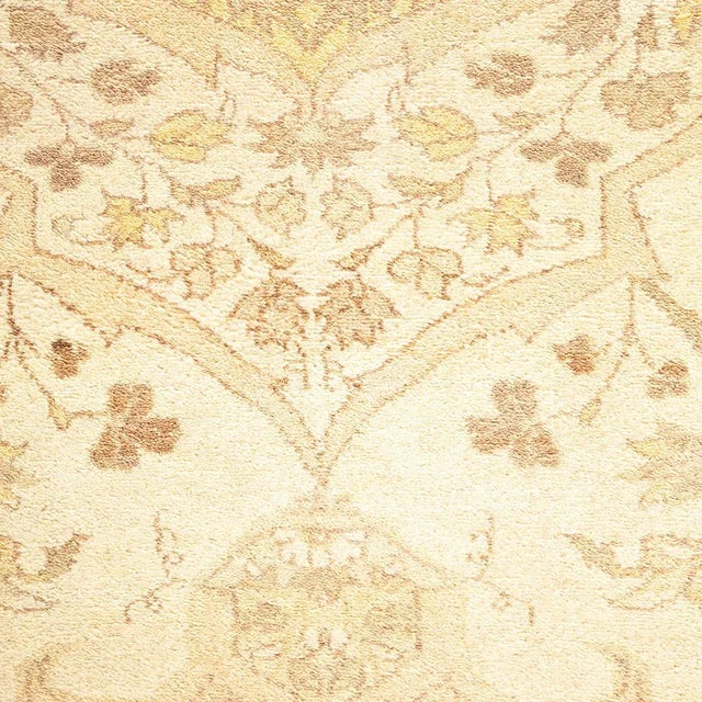 Traditional Mogul Collection Hand-Knotted Area Rug - Ivory 8' 2" x 10' 4" For Sale - Image 3 of 4