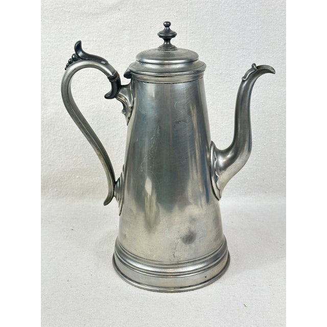 James Dixon & Sons Antique Mid 1800’s James Dixon & Sons Pewter Coffee Pot For Sale - Image 4 of 8