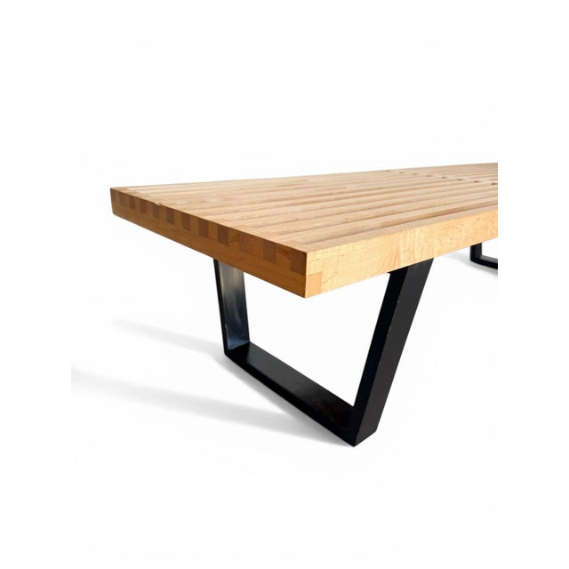 Modern Late 20th Century Authentic Herman Miller Slated Bench /Coffee Table For Sale - Image 3 of 13