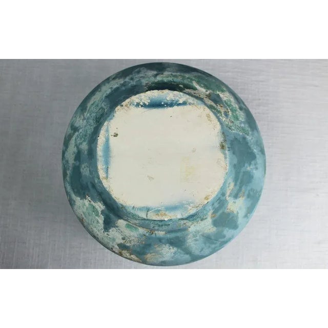 1980s Blue & White Foss Creek Pottery Vase by Tony Evans For Sale - Image 11 of 13