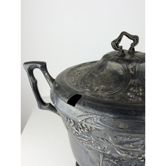 Silver Antique Art Nouveau German Pewter Soup Tureen from B&G Imperial Zinn, 1900 For Sale - Image 8 of 18