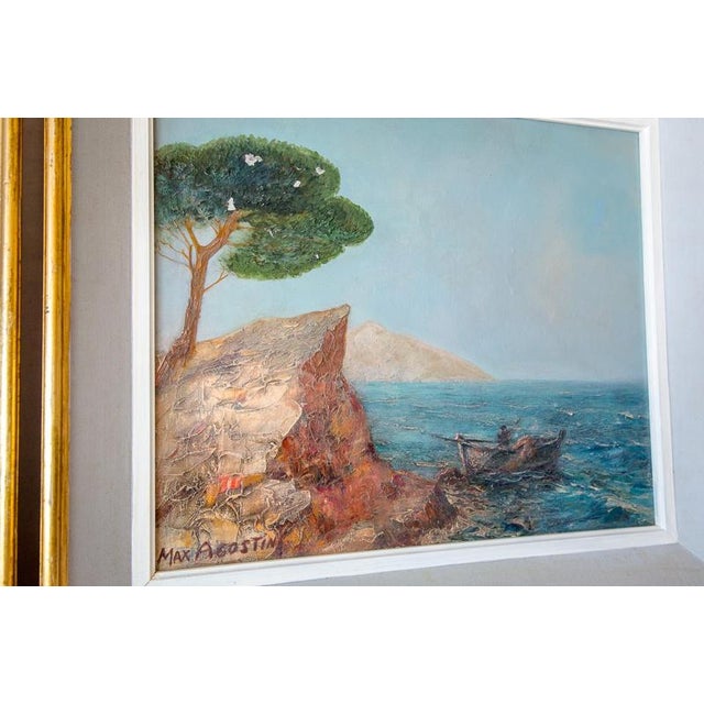 Max Agostini (1914-1997) View of the French Riviera Lot of two oils on panels representing the surroundings of Cassis and...