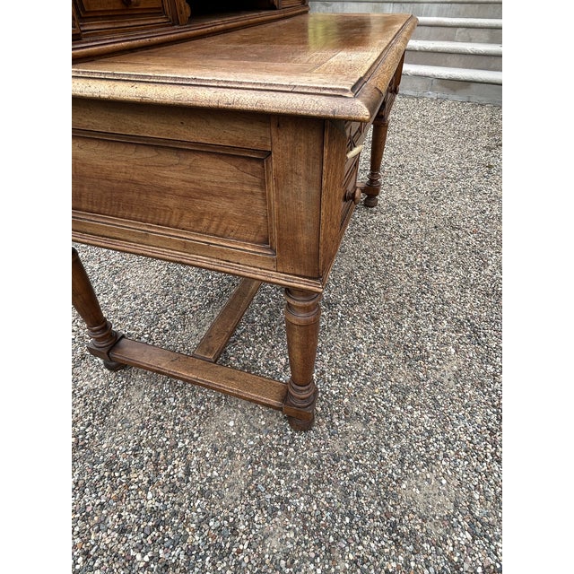 French Oak Antique Writing Desk For Sale - Image 10 of 18