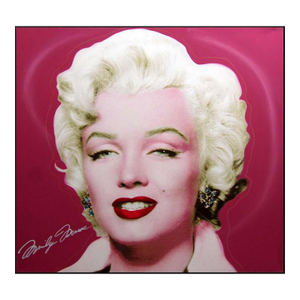 Steve Kaufman "Marilyn Monroe" Serigraph on Canvas Hand Signed# Pink Canvas
