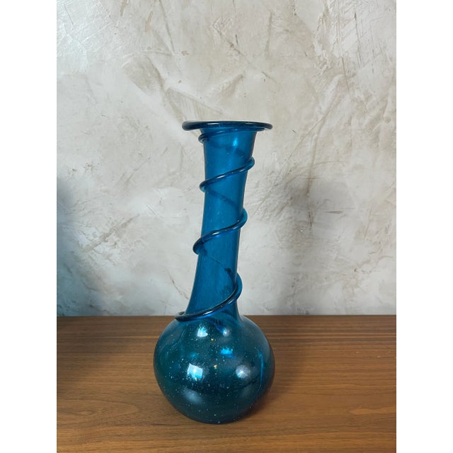 Blue Spiral Vases, 1890s For Sale - Image 4 of 14